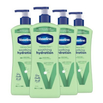 Vaseline Intensive Care Body Lotion, Soothing Hydration For Dry Skin With Ultra-Hydrating Lipids + 1Percentage Aloe Vera Extract To Refresh Dehydrated Skin, 600Ml, Pack Of 4