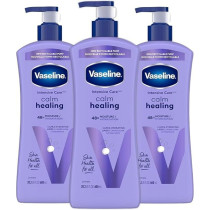 Vaseline Intensive Care Calm Healing Body Lotion For Dry Skin Lotion Made With Ultra-Hydrating Lipids And Lavender Extract To Heal And Restore Dry Skin, 600Ml, Pack Of 3