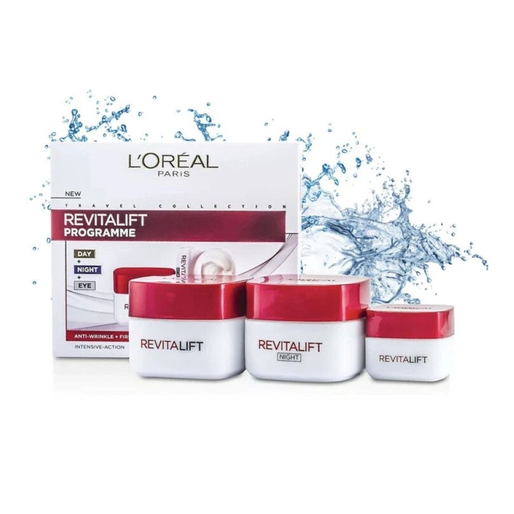 Loreal Paris Revitalift Program Cream Set (Day 50 Ml + Night 50 Ml + Eye 15 Ml)