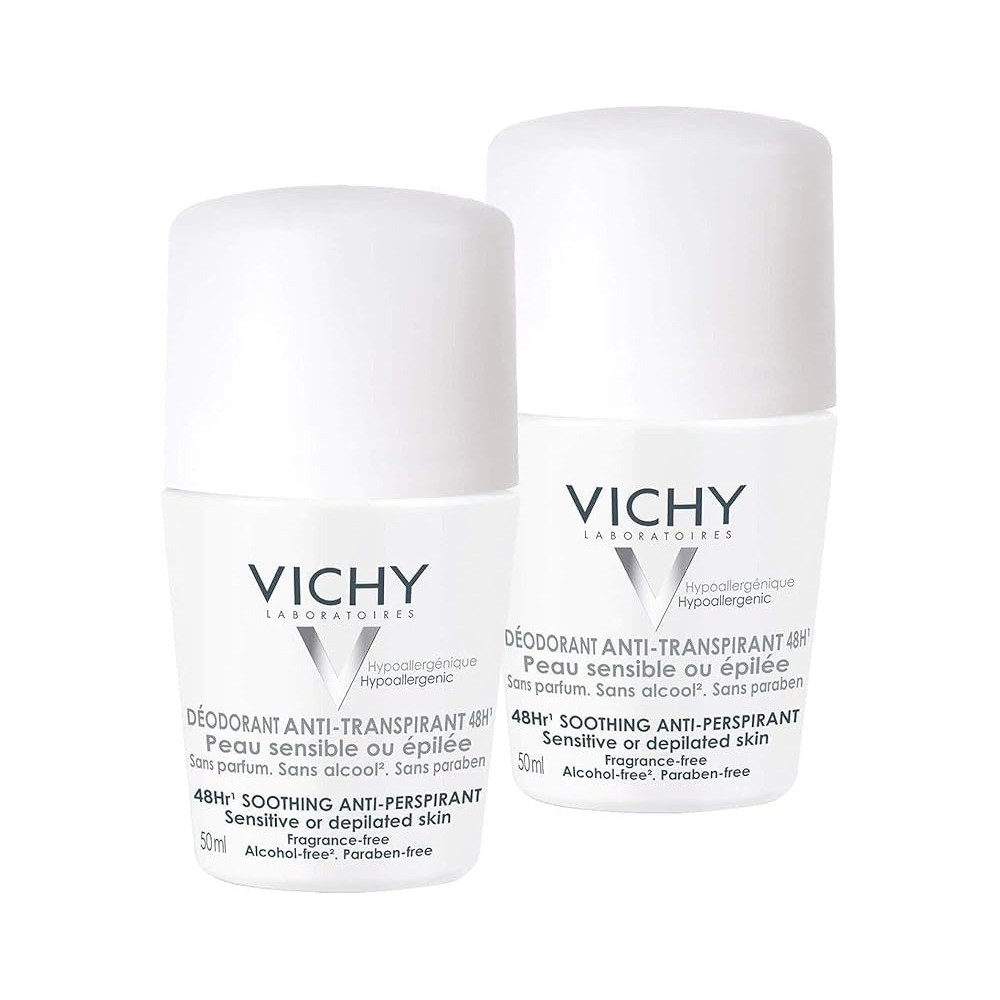 Vichy Deo Roll-On Sensitive Anti-Transpirant 48H Double Pour 2 x 50 Ml