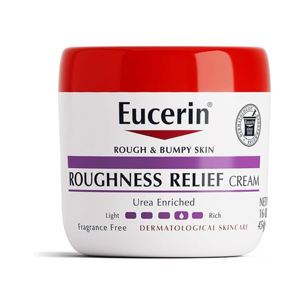Eucerin Roughness Relief Cream, Fragrance Free Body Cream For Dry Skin, 454 G Jar