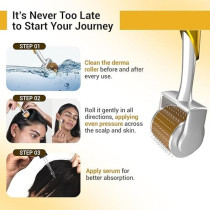 Sotrue Professional Derma Roller For Hair Growth 1 Mm With 192 Stainless Steel Needles, Repairs Damaged Hair, Activates Hair Follicles, For Hair Fall And Hair Thickening, Reduces Acne Scars