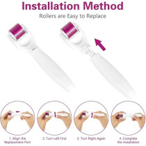 Lophe 6 In 1 Derma Roller Kit, Professional Microneedling Titanium Roller With Disassemble Working Heads