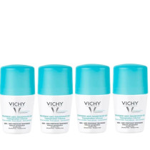 Vichy 48 Hour Intensive Anti-Perspirant Roll-On Deodorant Set For Sensitive Skin 4 x 50 Ml