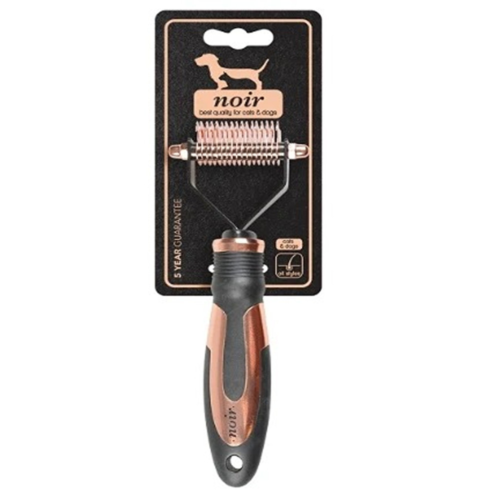 Ebi Noir 2In1 Detangle And Thinning Brush For Dogs And Cats, 19 X 7 X 2.5Cm