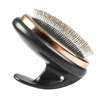 Ebi Noir Ergonomic Slicker Brush For Dogs And Cats, 11 X 7 X 9.5Cm