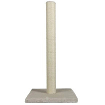 Ebi Scratching Tree Classic High Post For Cats, White, 40 X 40 X 90Cm