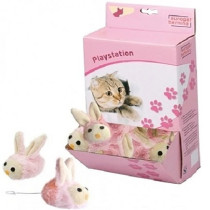 Ebi 1Pc Play Shaking Rabbit Plush Toy For Cats, Pink