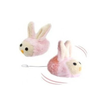 Ebi 1Pc Play Shaking Rabbit Plush Toy For Cats, Pink