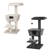 Ebi Scratching Tree Trend New Jersey For Cats, Grey, 48 X 48 X 114Cm