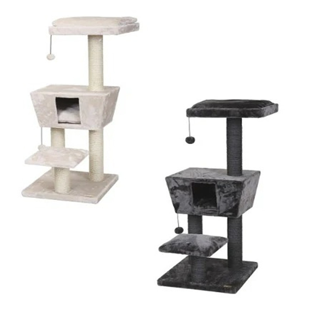 Ebi Scratching Tree Trend New Jersey For Cats, Grey, 48 X 48 X 114Cm