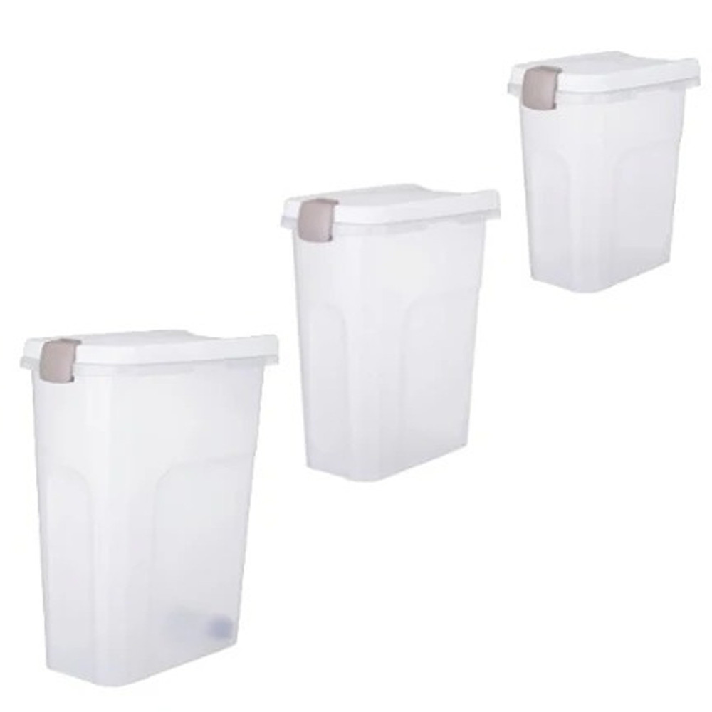 Trixie 40L Feeding Barrel For Storing Pet Food, White