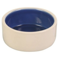 Trixie 2.1L Ceramic Cream with Blue Bowl for Dogs, Blue