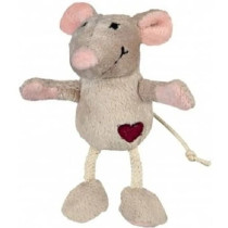 Trixie 11cm Plush Mouse Toyffor Cats, Grey