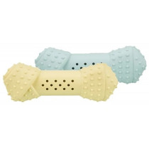 Trixie 10cm, Junior Cooling Bone Natural Rubber Toy For Dogs, Yellow