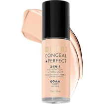 Milani Conceal Perfect 2-In-1 Foundation Concealer 00AA Ivory, 30 Ml
