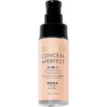 Milani Conceal Perfect 2-In-1 Foundation Concealer 00AA Ivory, 30 Ml