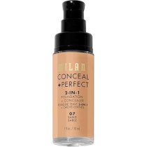 Milani Conceal Perfect 2-In-1 Foundation Concealer, 07 Sand, 30 Ml