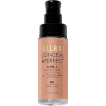 Milani Conceal Plus Perfect 2-In-1 Foundation, 08 Light Tan, 30 Ml