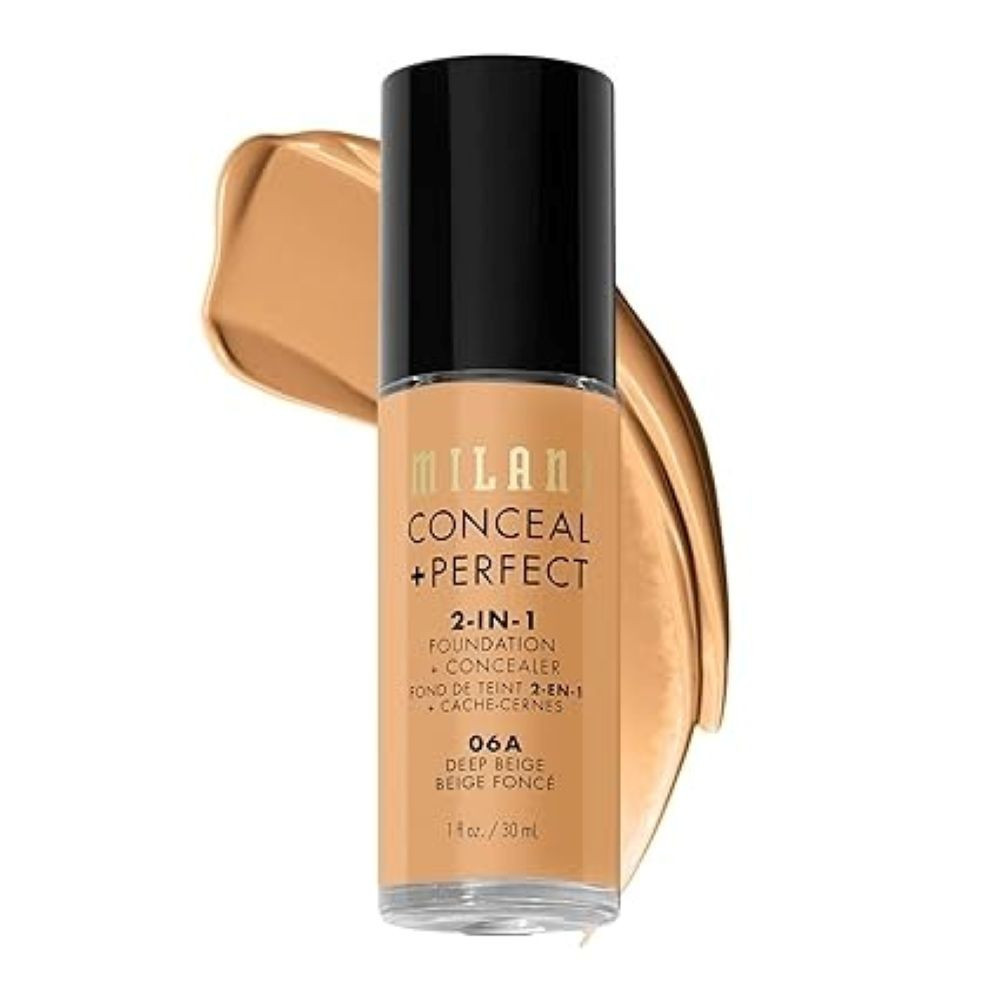 Milani Conceal Plus Perfect 2 In 1 Foundation, 06A Deep Beige, 30 Ml