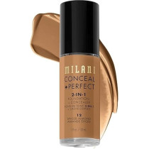 Milani Conceal Perfect 2-In-1 Foundation Concealer, 12 Spiced Almond, 30 Ml