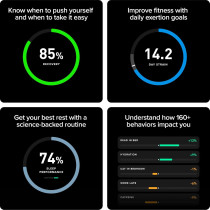 WHOOP One 12Month Membership 5.0 Health and Fitness Wearable 24X7 Activity Tracker with VO2 Max, Sleep Tracking, Personalized Coaching, Menstrual Cycle Insights 14 Plus Days Battery Life
