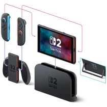 Nintendo Switch 2 Console 2025, 12GB RAM, 256GB Storage, 2 Controllers with Mario Kart World International Version