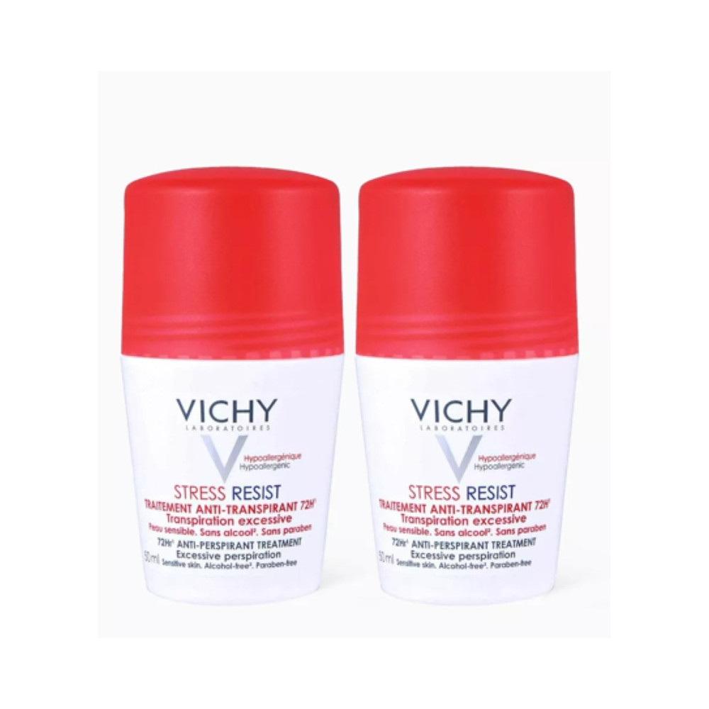 Vichy 72H Unisex Stress Resist Deodorant Value Pack, 2 x 50Ml