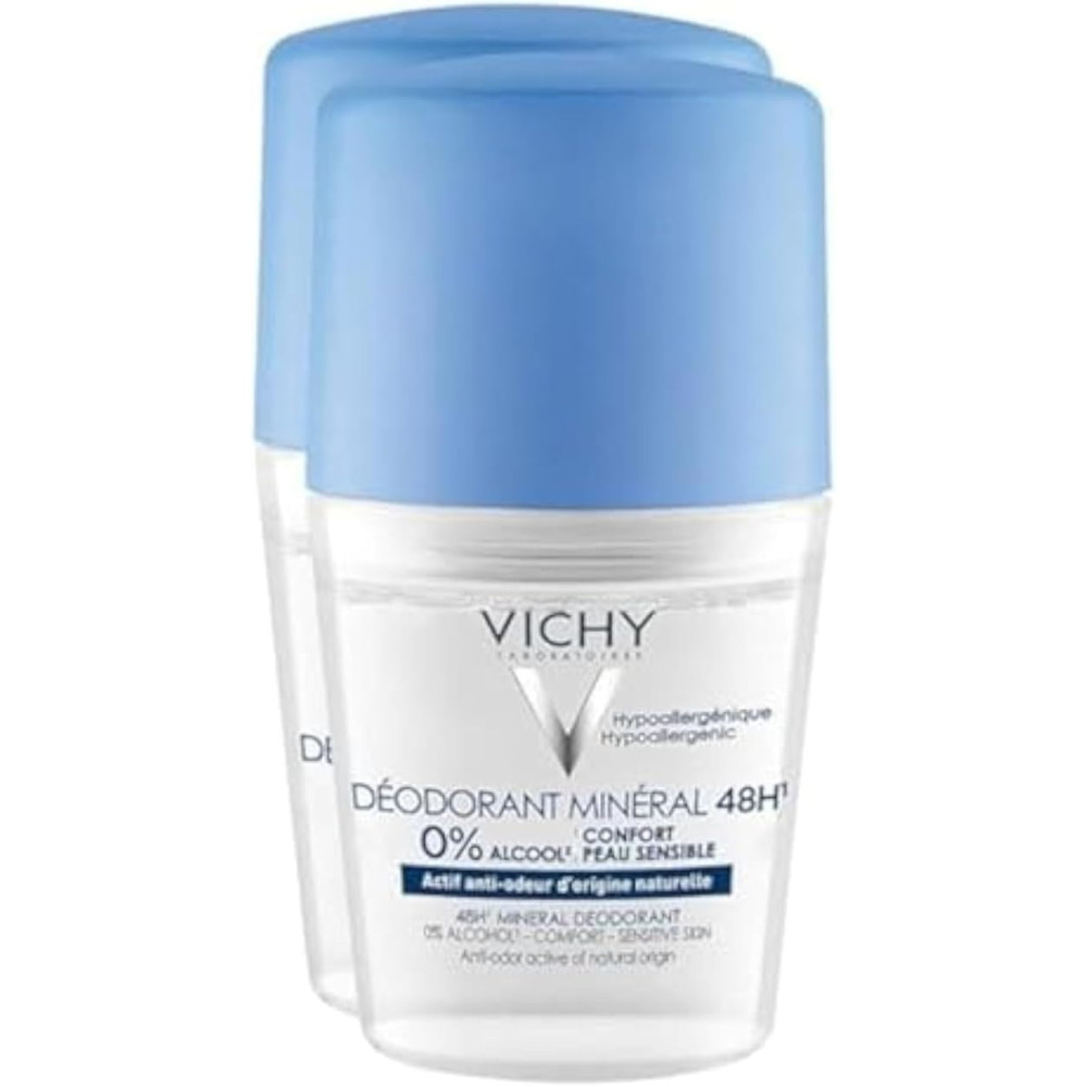 Vichy 48H Mineral Deodorant Roll-On 2 x 50 Ml