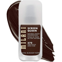 Milani Screen Queen Liquid Foundation Makeup - Cruelty Free Foundation With Digital Bluelight Filter Technology (570 Nude Mocha)