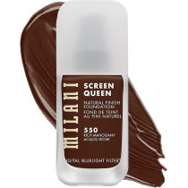 Milani Screen Queen Liquid Foundation Makeup - Cruelty Free Foundation With Digital Bluelight Filter Technology (550 Rich Mahogany)