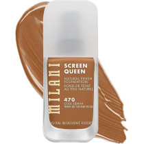 Milani Screen Queen Liquid Foundation Makeup - Cruelty Free Foundation With Digital Bluelight Filter Technology (470 Cool Sienna)