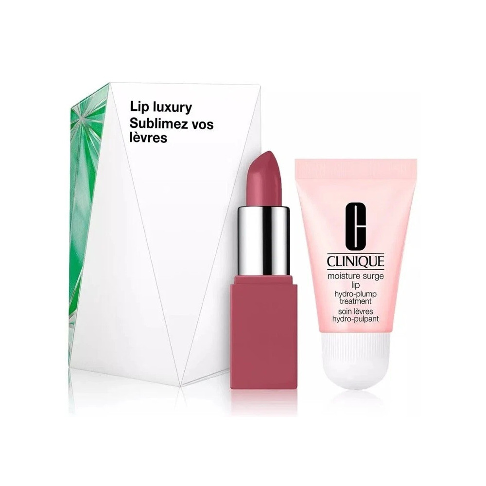 Clinique 2-Pieces Lip Luxury Moisture Surge Lip Care/ Pop Colour Primer Duo Set Nib