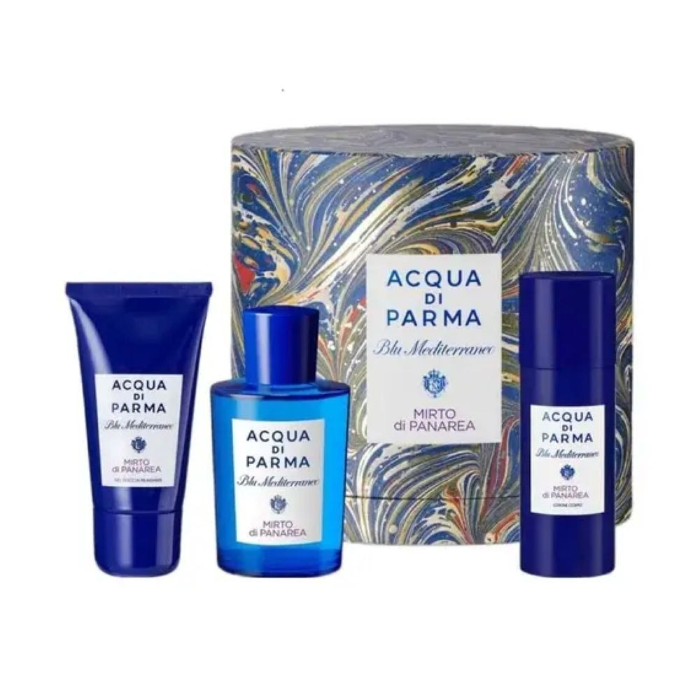 Acqua Di Parma Blu Mediterraneo Mirto Di Panarea Unisex Set Eau De Toilette 75Ml + Regenerating Sg 40Ml + Bl 50Ml