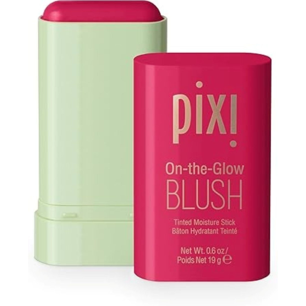 Pixi On-The-Glow Blush Ruby, Hydrating Tinted Moisture Blush Stick With Ginseng, Aloe Vera And Fruit Extracts, For Cheeks And Lips, 19 G