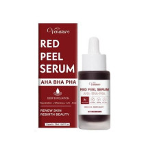 Venature Red Peel Serum, Aha Bha Pha, 20 Ml, Deep Exfoliation, Resurfaces Skin