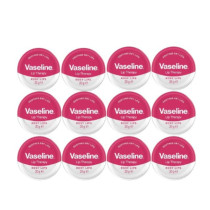Vaseline Lip Therapy Rosy Lips Moisturising Lip Balm With Rose Tint, 20G Tin Pack Of 12