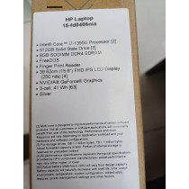 HP 15-FD-0406 NIA-i7-1355 U,8GB RAM ,512GB SSD, MX 570  2 GB VGA, Webcam, BT,15.6 SCREEN DOS SILVER 1 Year Brand Warranty
