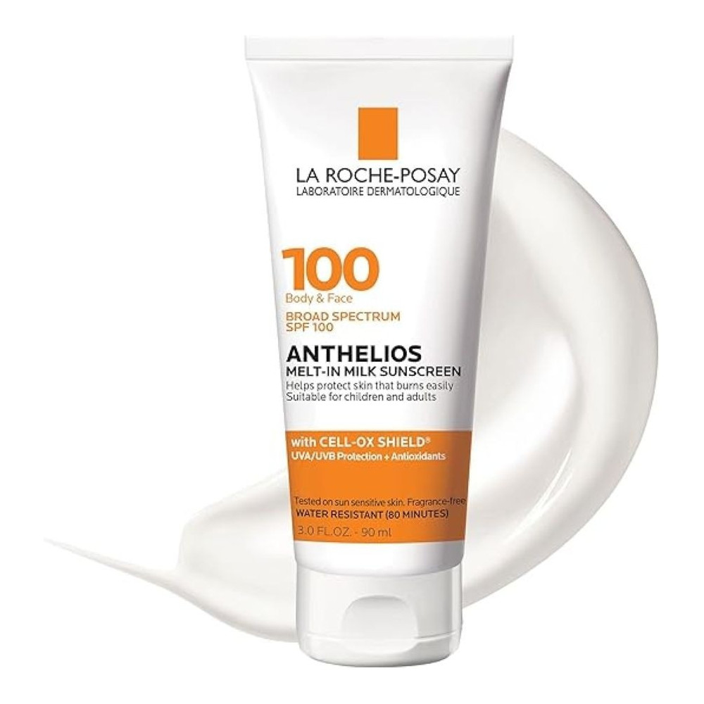 La Roche-Posay Anthelios Melt-In Milk Spf 100, Oxybenzone, Octinoxate-Free, Sunscreen For Kids - Unscented, 3 Fl Oz/90Ml