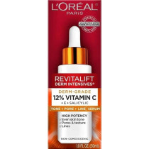 L’Oreal Paris Revitalift Derm Intensives Derm Grade 12Percentage Vitamin C + E + Salicylic Serum, 1.0 Fl. Oz., 0.32 Pounds