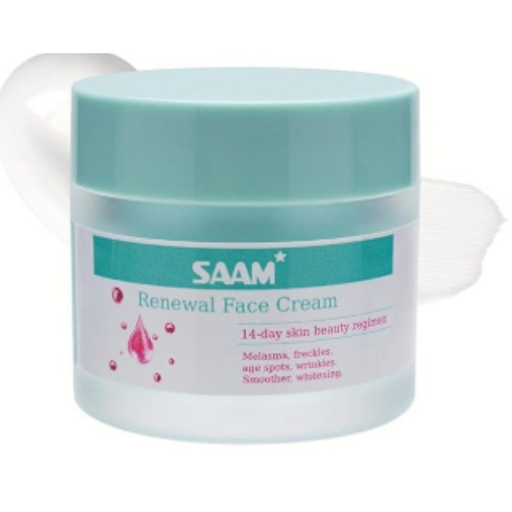 Saam Renewal Face Cream - 14-Day Skin Repair For Spots, Wrinkles, Melasma 50G