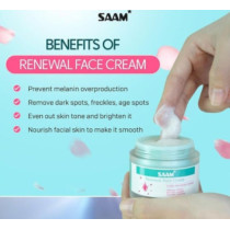 Saam Renewal Face Cream - 14-Day Skin Repair For Spots, Wrinkles, Melasma 50G