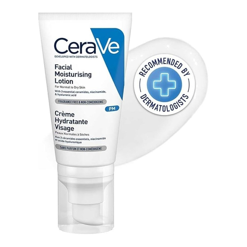 Cerave Pm Facial Moisturizing Lotion Night Cream With Hyaluronic Acid 52Ml
