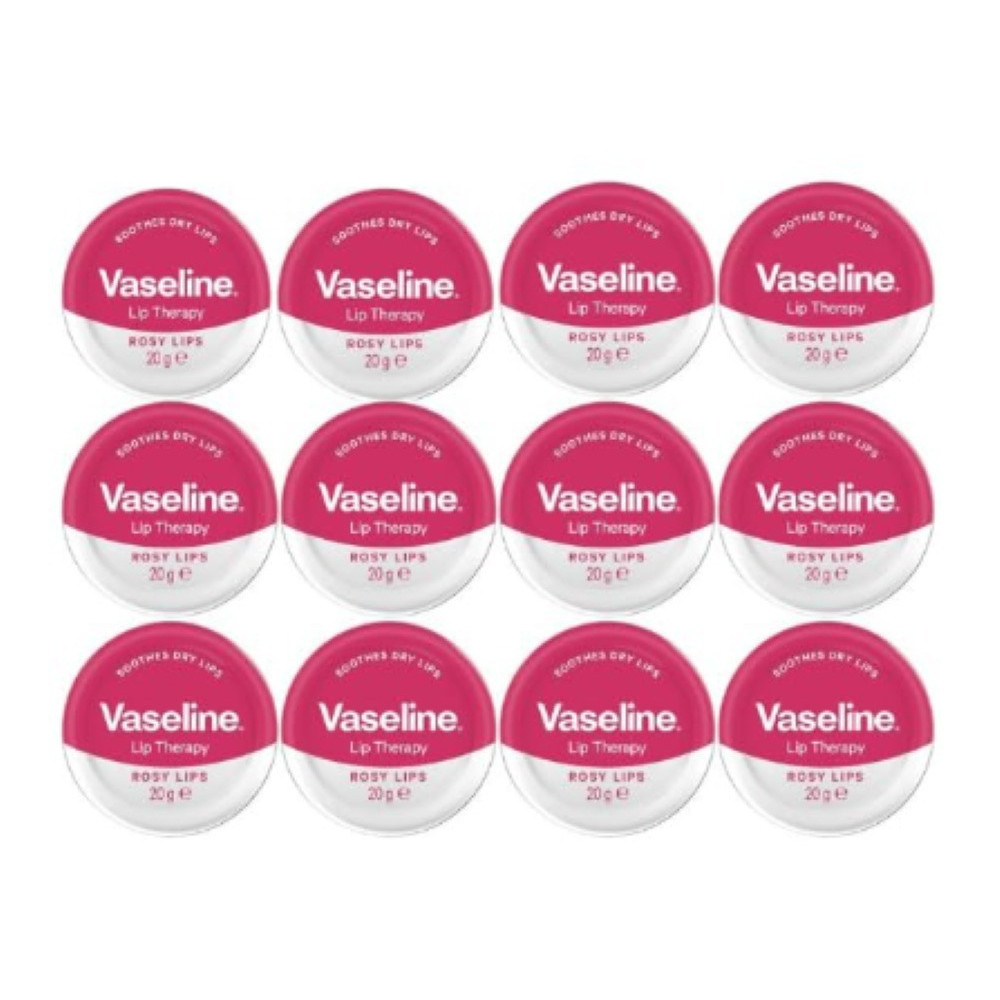 Vaseline Lip Therapy Rosy Lips - Moisturising Lip Balm With Rose Tint + Free Skincare Sample - Long-Lasting Hydration And Protection For Dry Lips - 20G Tin (12)