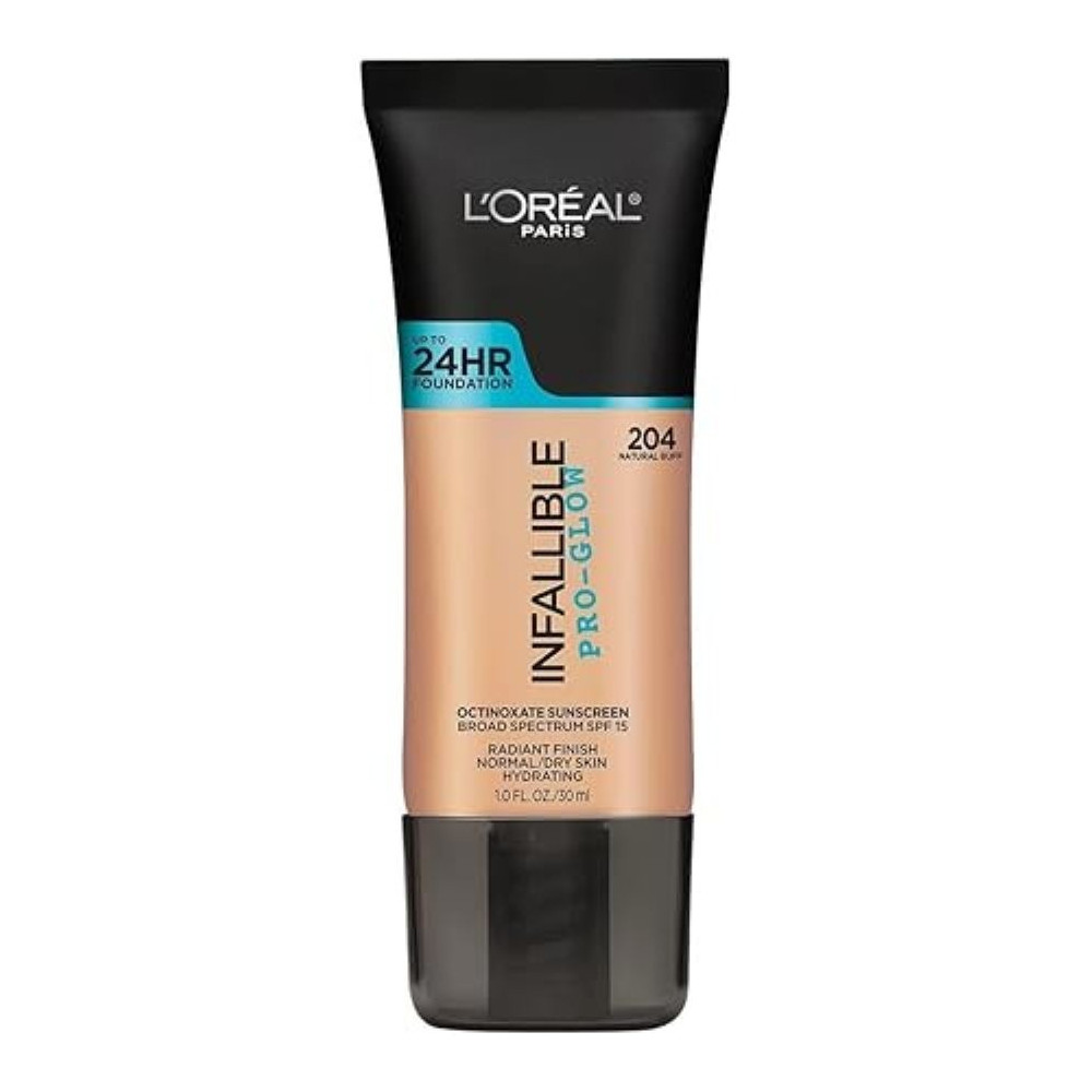 L'Oreal Paris Makeup Infallible Up To 24Hr Pro-Glow Foundation, Natural Beige, 1 Fl Oz