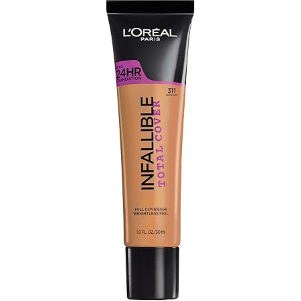 L’Oreal Paris Infallible Total Cover Foundation, 311 Creme Cafe, 1 Fl Oz