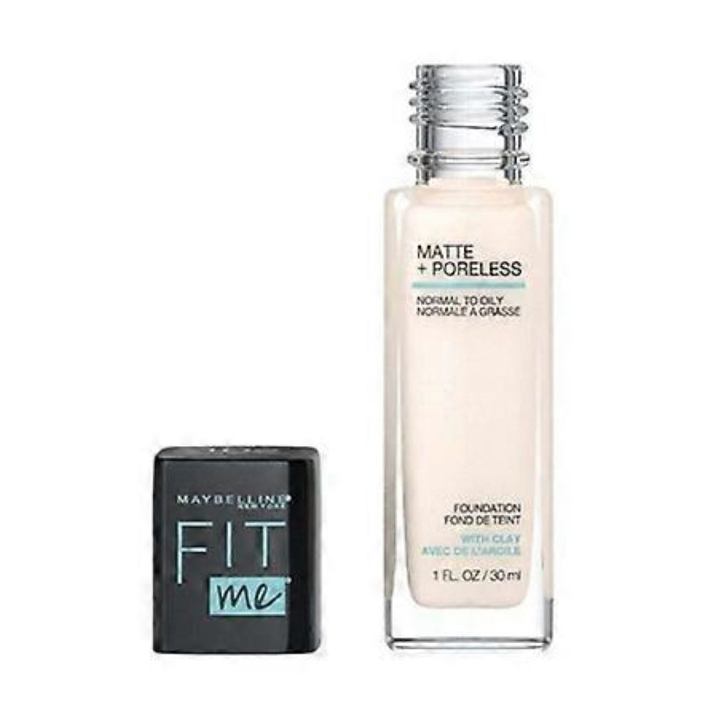 Maybelline Fit Me Matte + Poreless Foundation 102 Fair Porcelain, 1Oz/30Ml