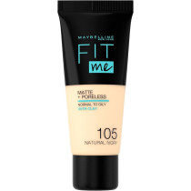 Maybelline Fit Me Matte And Poreless Foundation, 105 Natural Ivory, 30 Ml