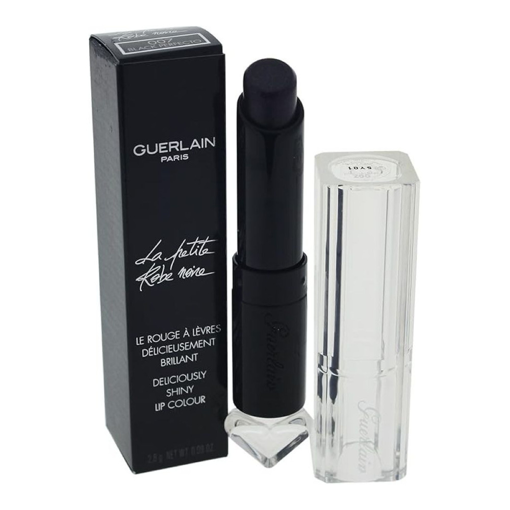 Guerlain La Petite Robe Noire Deliciously Shiny Lip Color Lipstick, 007 Black Perfecto, 2.8G/0.09 Oz