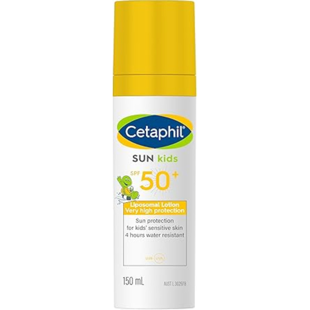 Cetaphil Sun Kids Liposomal Lotion Spf 50+, Face And Body Moisturizer Sunscreen For Sensitive Skin, Very High Protection And Water Resistent, Unscented, 150 Ml